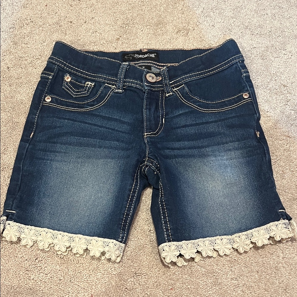 Jordache Denim Shorts with Lace Detail
